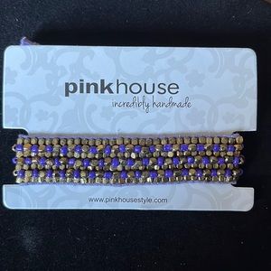 Pinkhouse style purple and gold corded bracelet